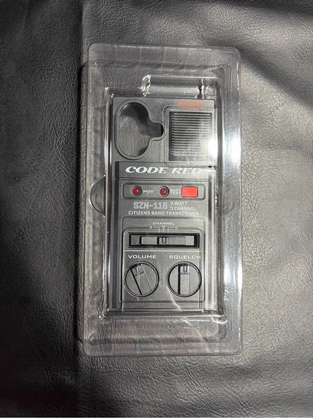 Stranger Things 'Code Red' Walkie Talkie iPhone 17 Case - Black & Red